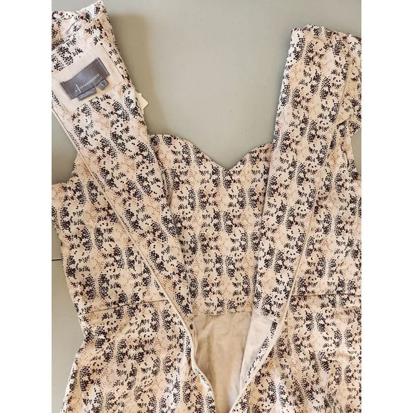 NWT Anthropologie The Cecily Fit & Flare Sweetheart Dress Size L Neutral 9B404 - Picture 13 of 13